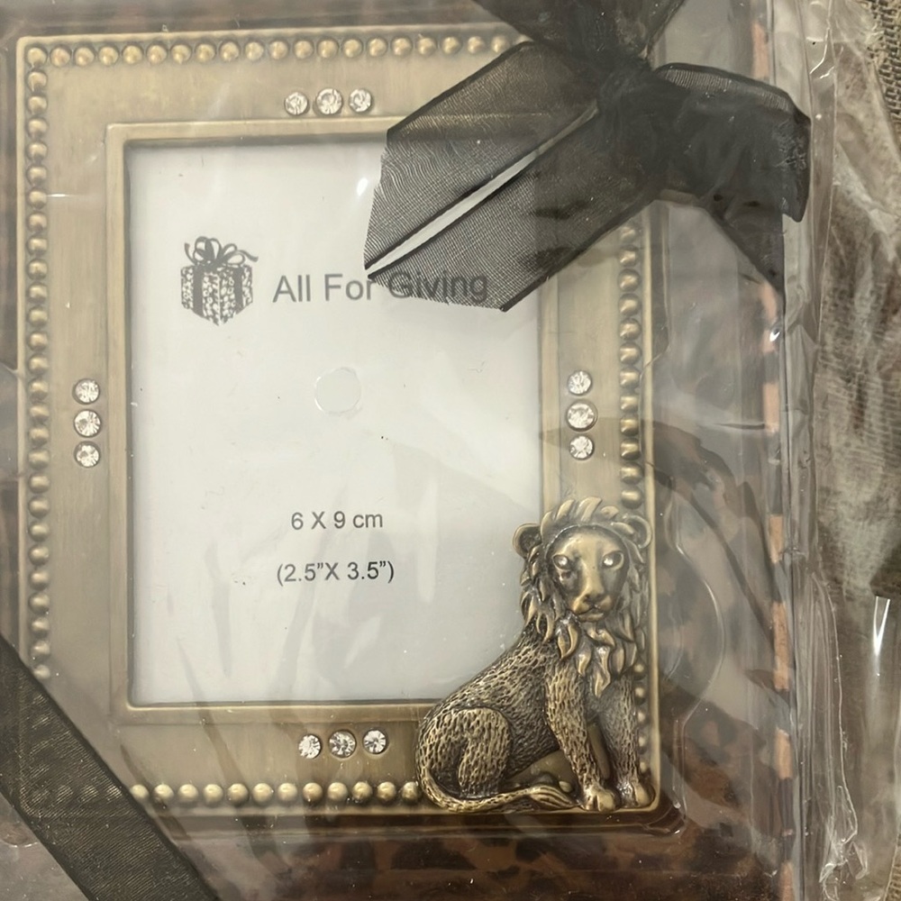 All for giving lion picture frame